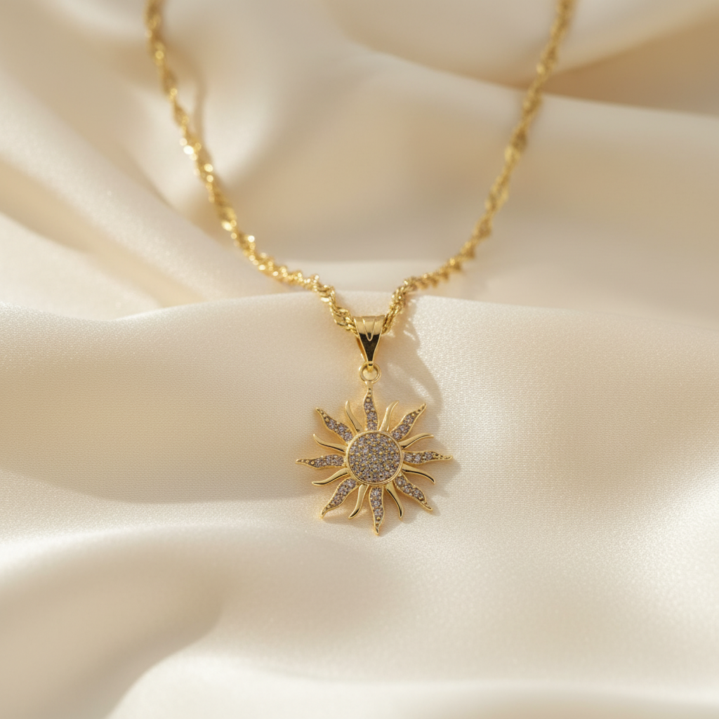 Zlatý přívěsek Slunce